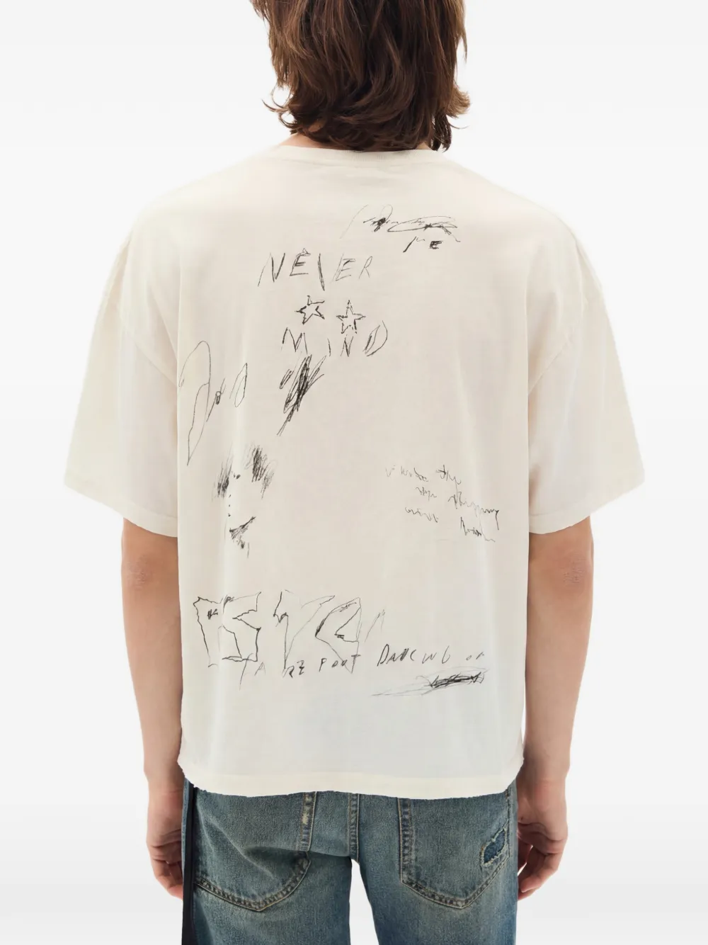Ann Demeulemeester Lu リラックスフィット グラフィック Tシャツ