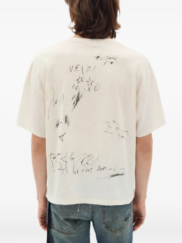 Ann Demeulemeester Lu リラックスフィット グラフィック Tシャツ
