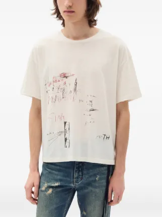 Ann Demeulemeester Lu relaxed-fit Graphic T-shirt | Neutrals