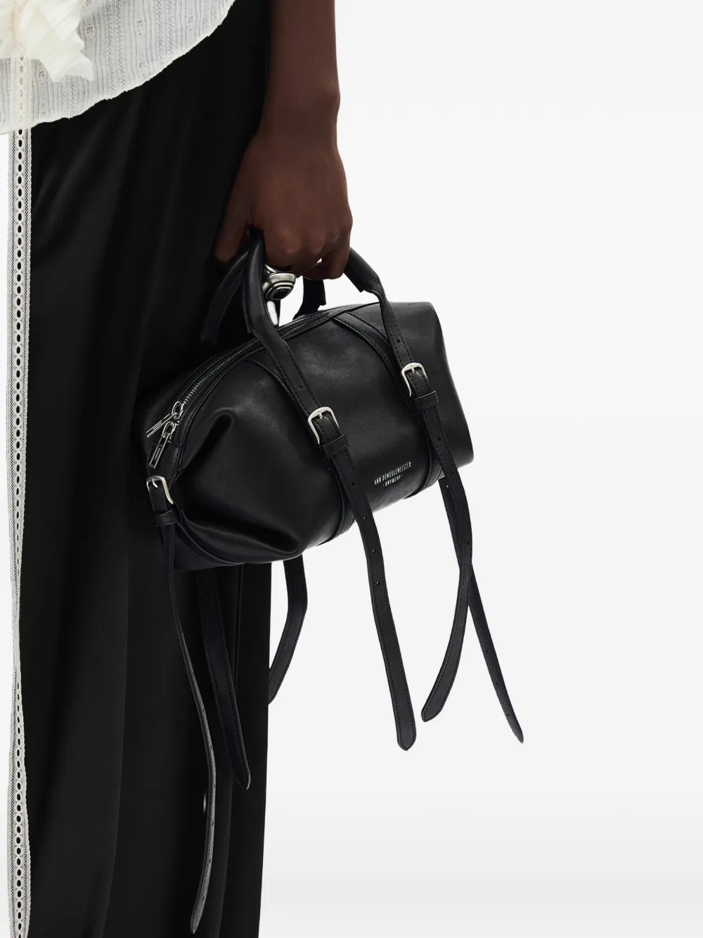 Ann Demeulemeester Kleine Terra shopper met gesp Zwart