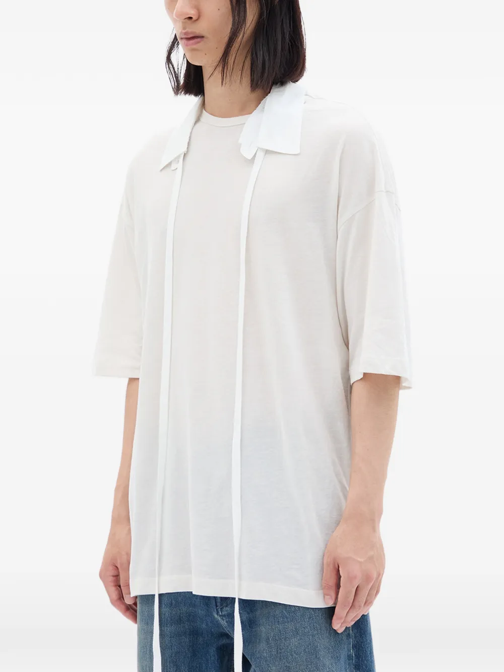  Ann Demeulemeester Danvald Brushed Jersey T-shirt - White 