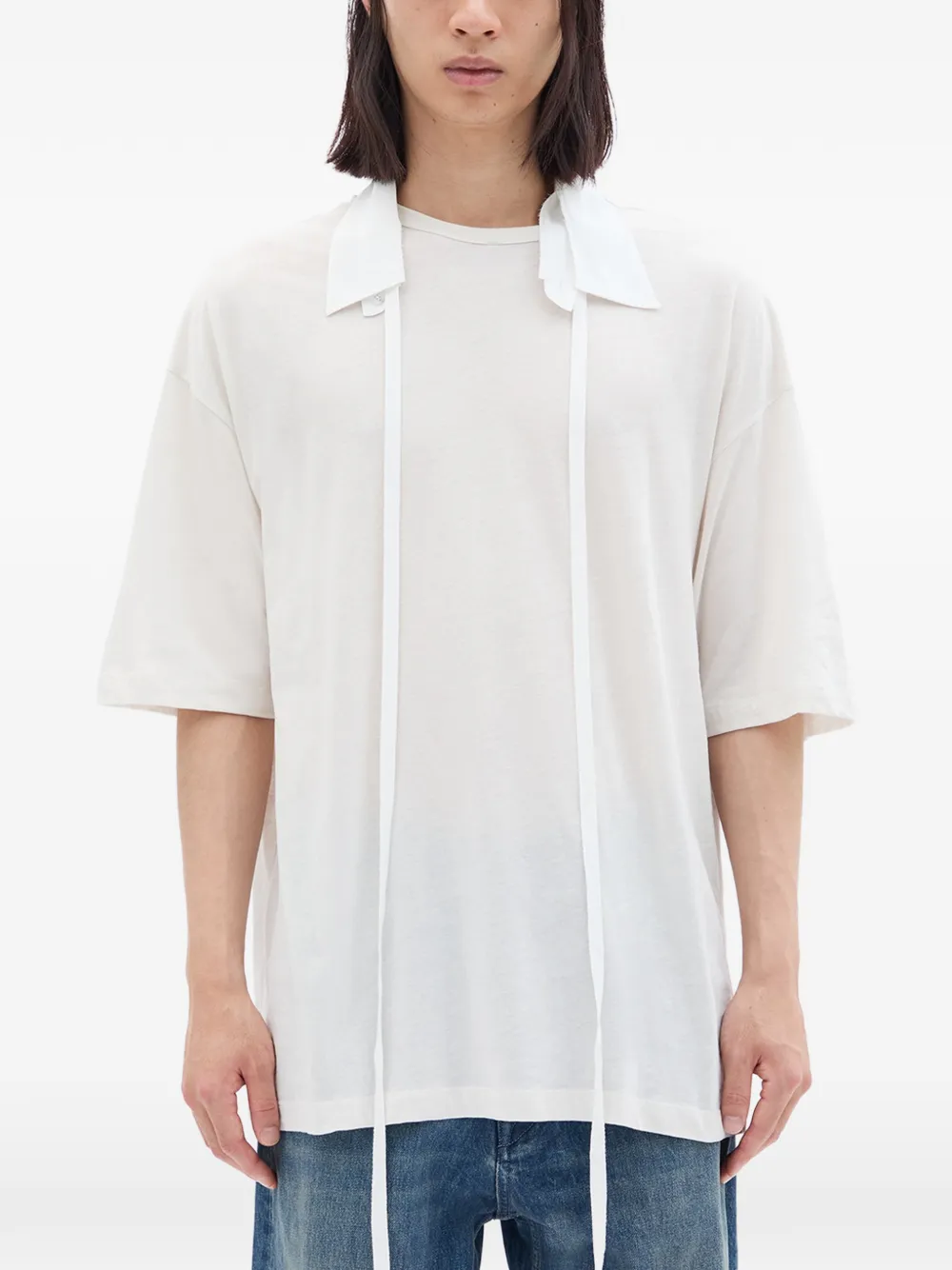 Ann Demeulemeester Danvald brushed jersey T-shirt - Bianco