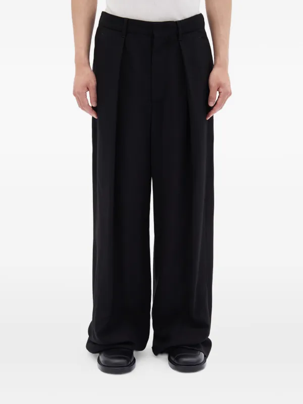 Ann Demeulemeester Botel Pleated Trousers in Black