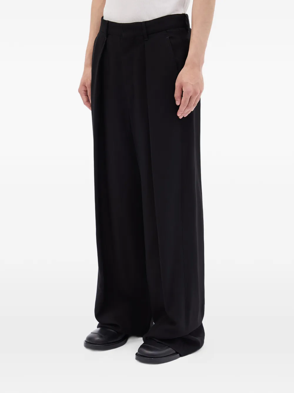 Ann Demeulemeester Botel geplooide broek Zwart