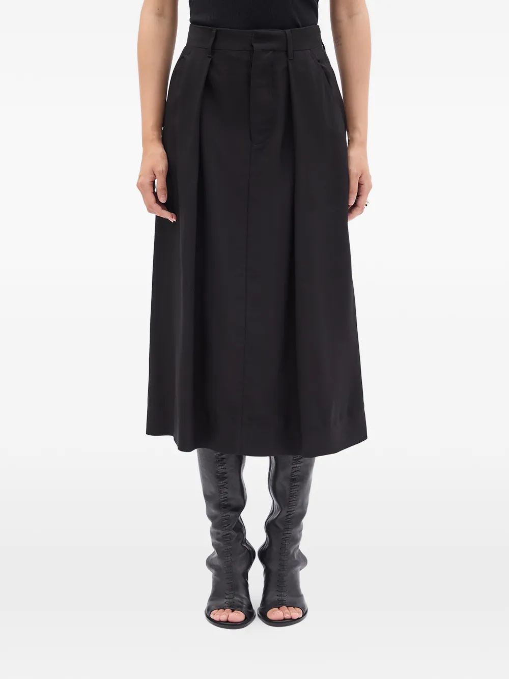 Ann Demeulemeester Yura Midi Skirt In Black