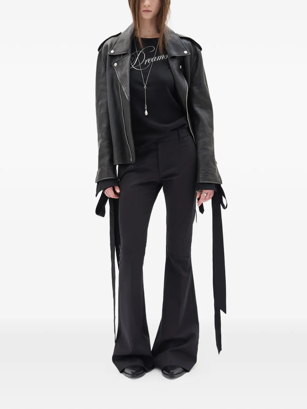  Ann Demeulemeester Fiene Rib Jersey T-shirt - Black 