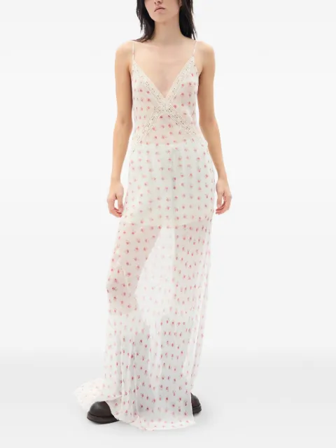 Ann Demeulemeester vestido largo Lala con detalle de encaje