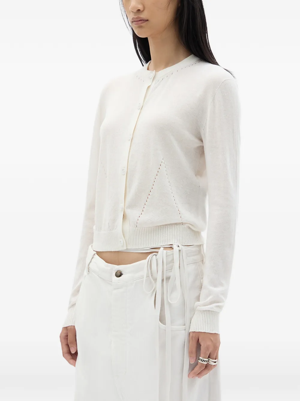  Ann Demeulemeester Bjel Button-up Cardigan - White 