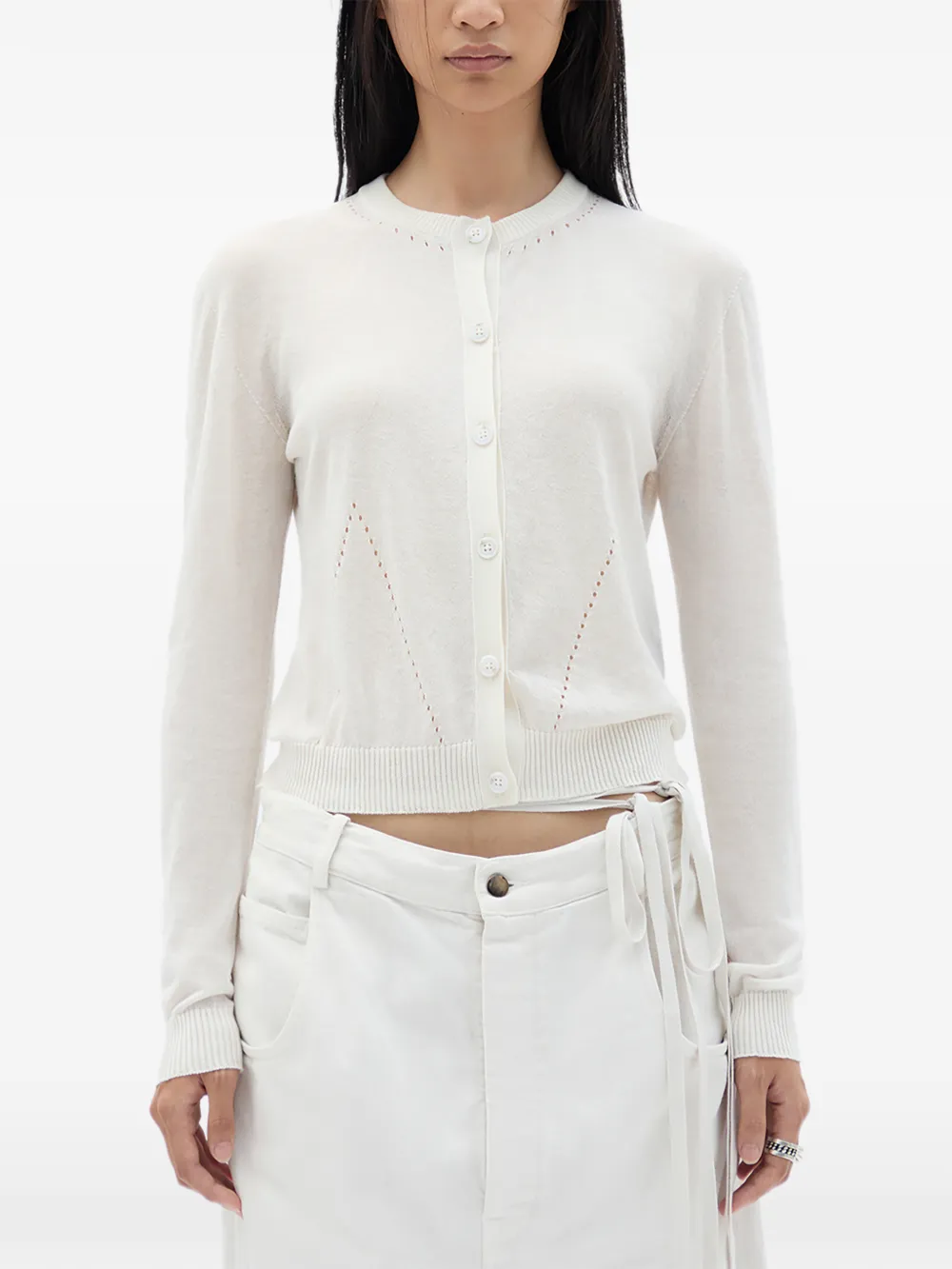 Ann Demeulemeester Bjel button-up cardigan - Bianco