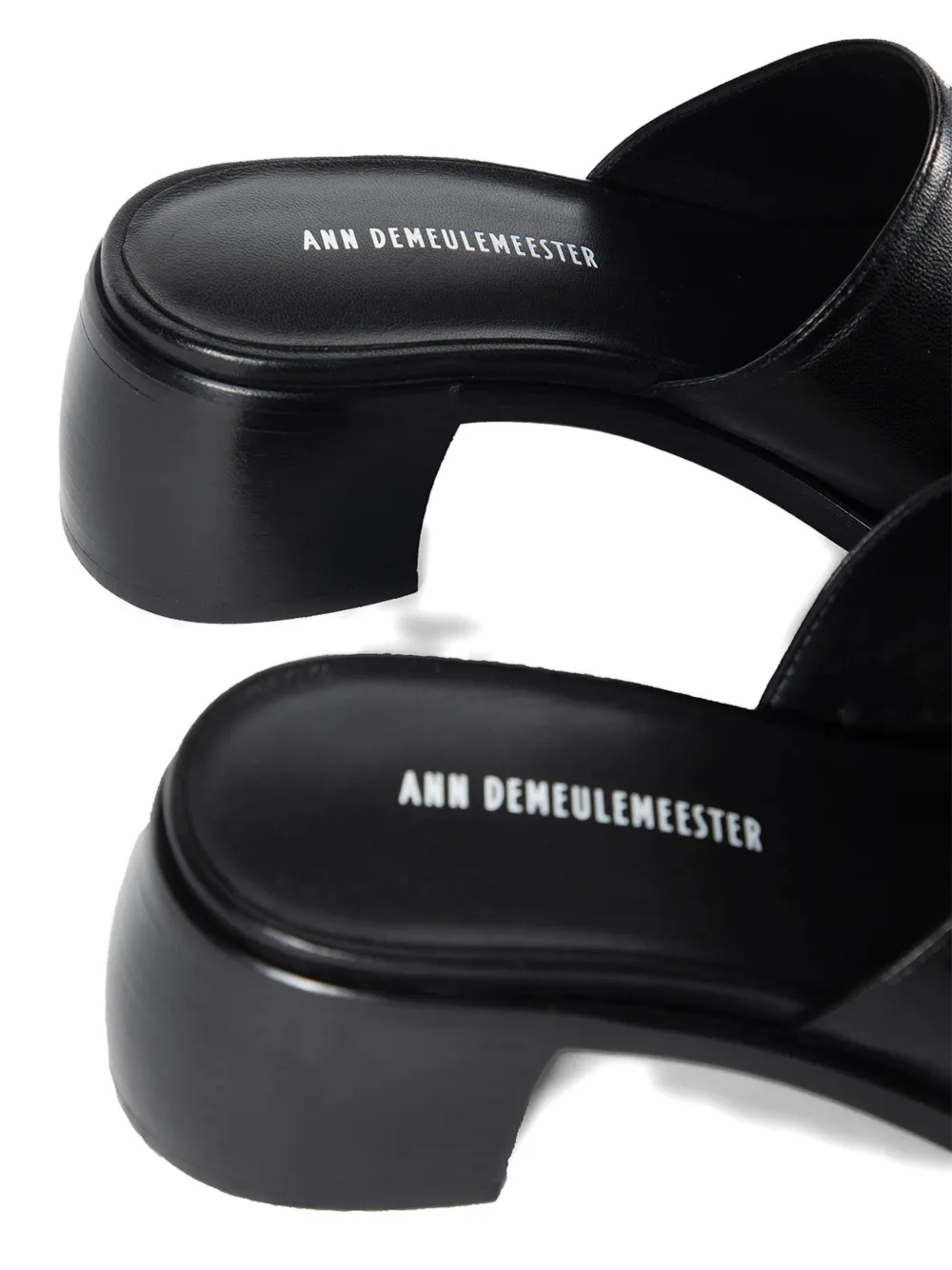 Ann Demeulemeester nappa plonge leather pumps Zwart