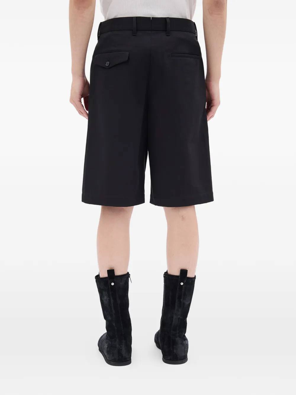 Ann Demeulemeester Geplooide shorts Zwart