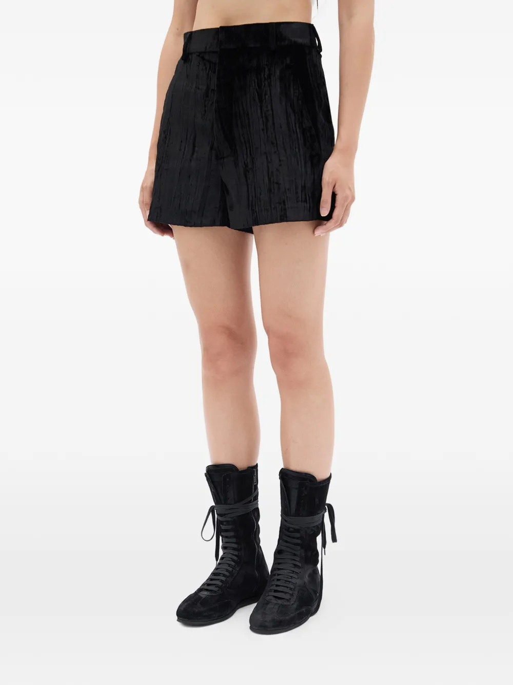  Ann Demeulemeester High-waist Tailored Shorts - Black 