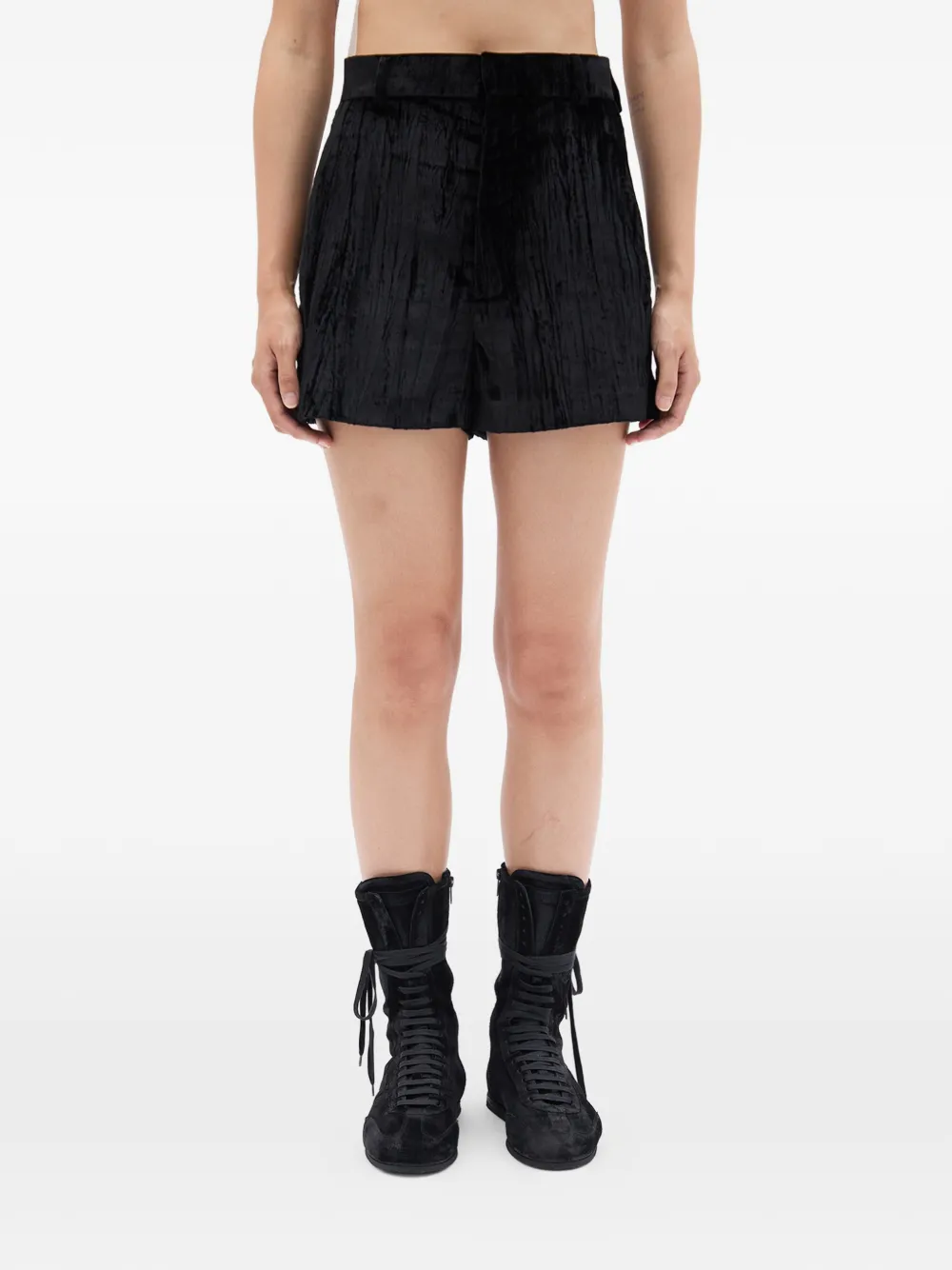 Ann Demeulemeester high-waist tailored shorts - Nero