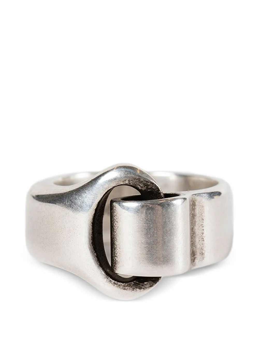 Ann Demeulemeester Une interlocked ring - Argento