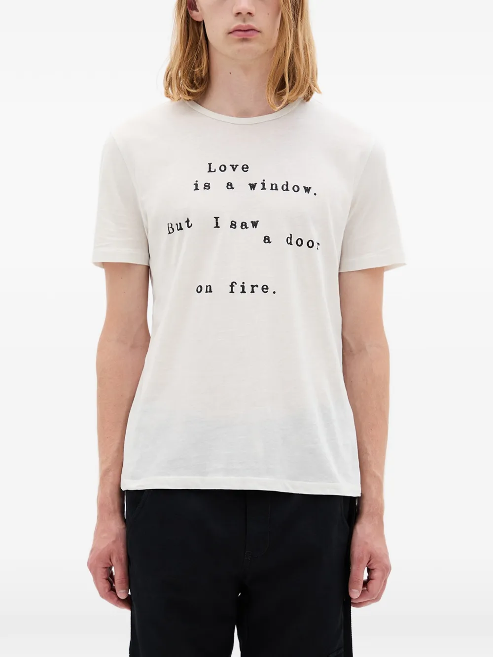 Ann Demeulemeester Baptist Love is a Window T-shirt - Toni neutri