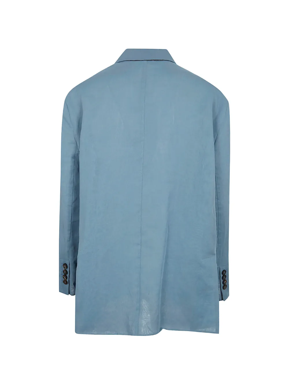  Brunello Cucinelli Buttoned Cotton Blazer - Blue 
