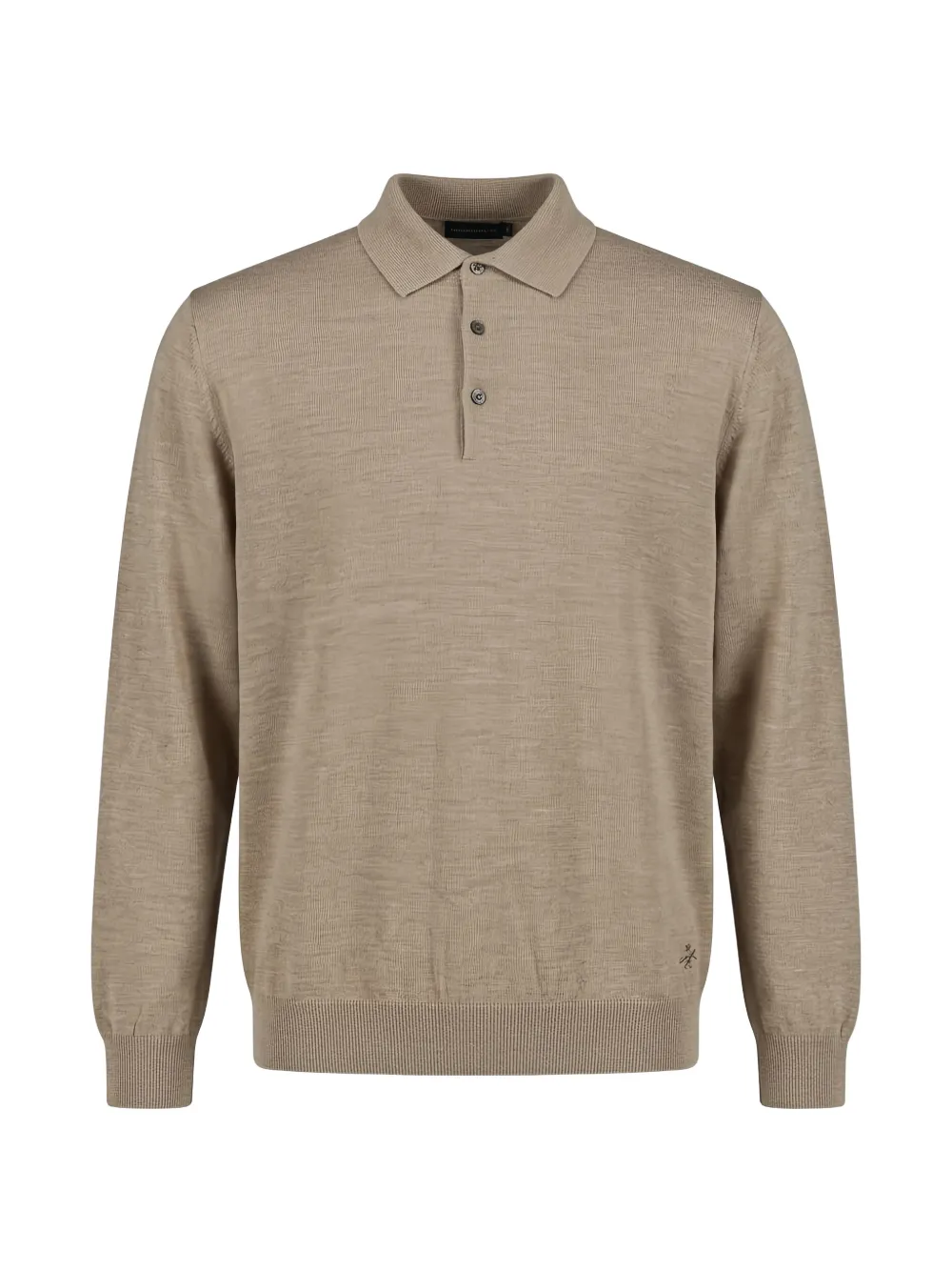 Tombolini polo-collar wool polo shirt - Nude