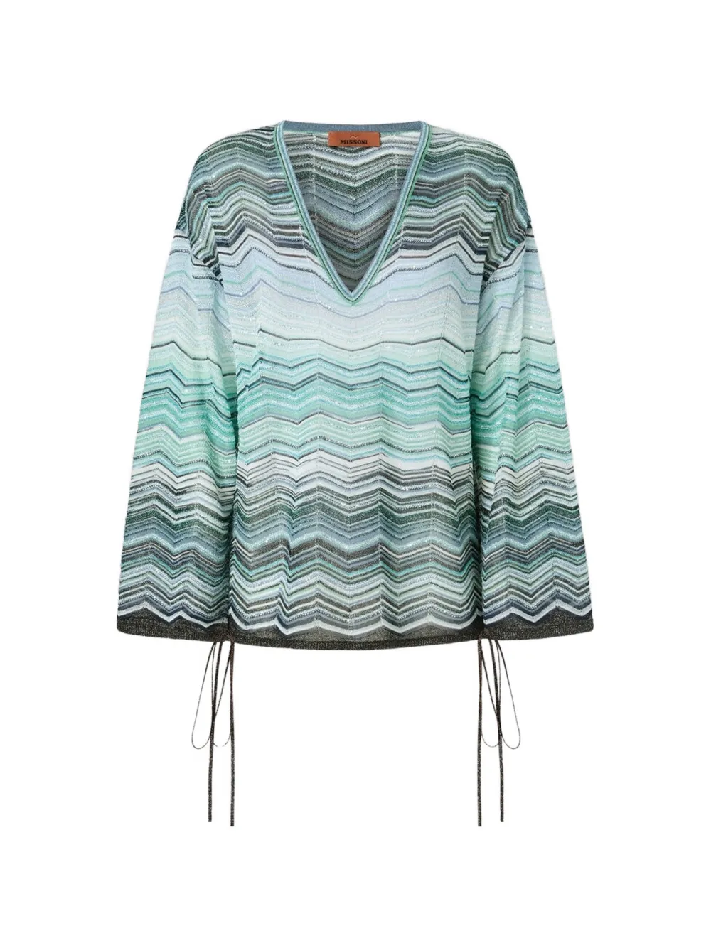 Missoni T-shirt met V-hals Blauw