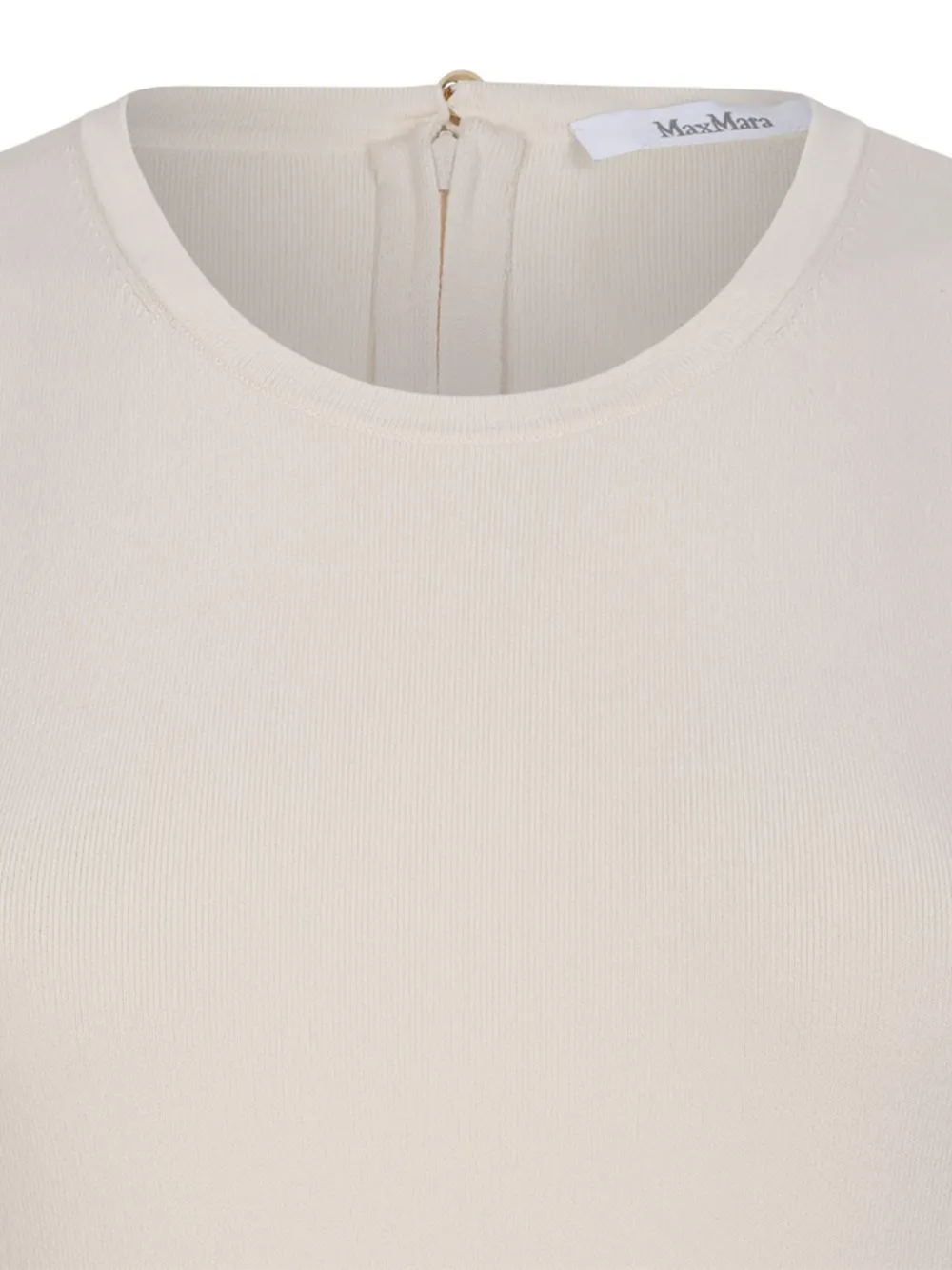 Max Mara Round-neck Dress In Neutral