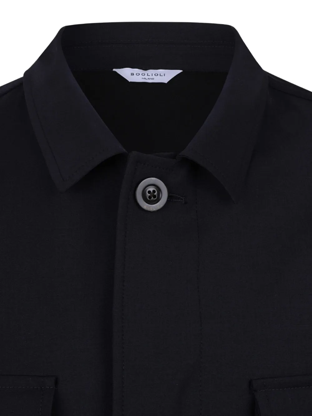  Boglioli Buttoned Flap Jacket - Blue 