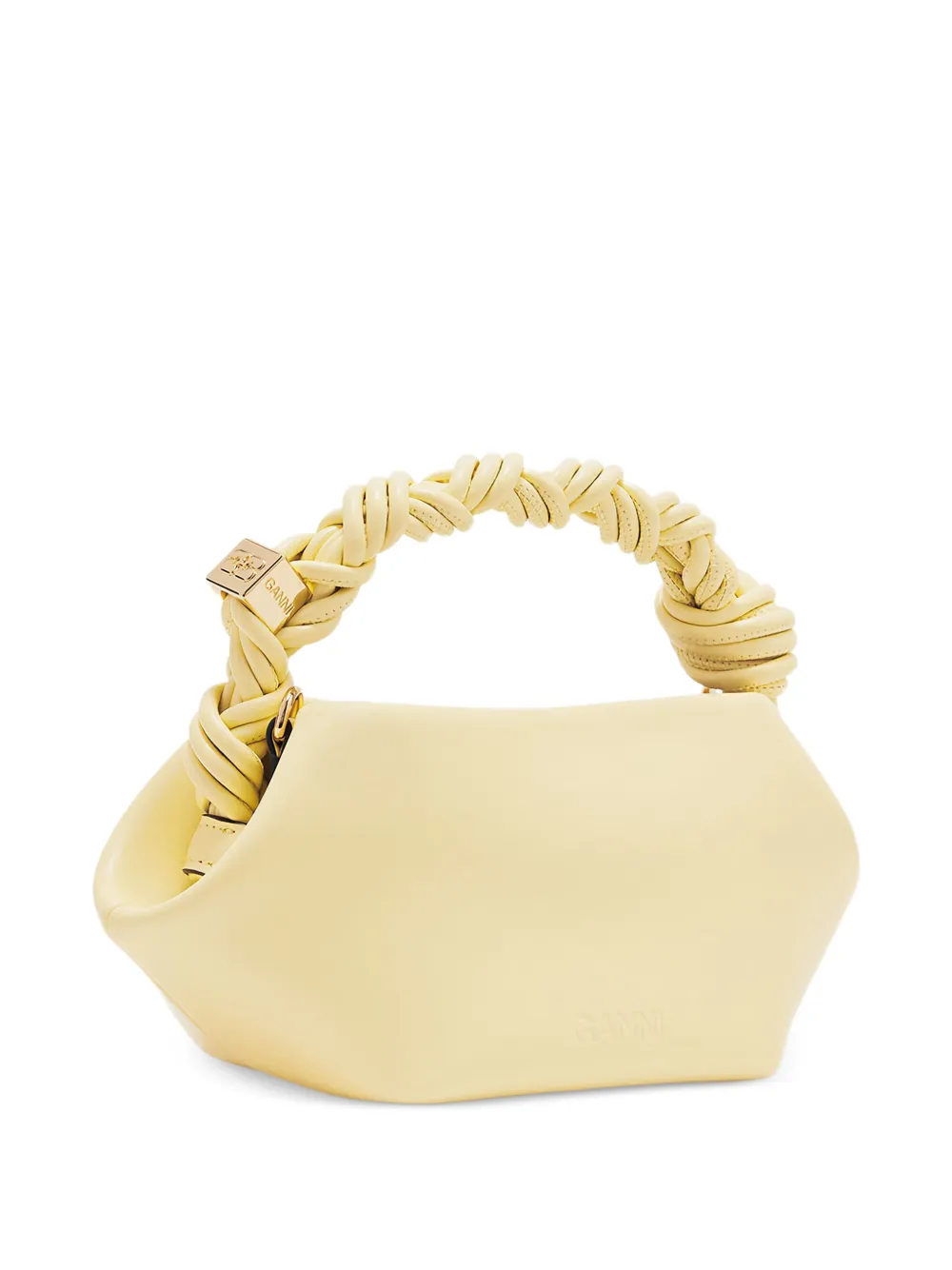 GANNI Bou Bag mini-shopper met gedraaid handvat Geel