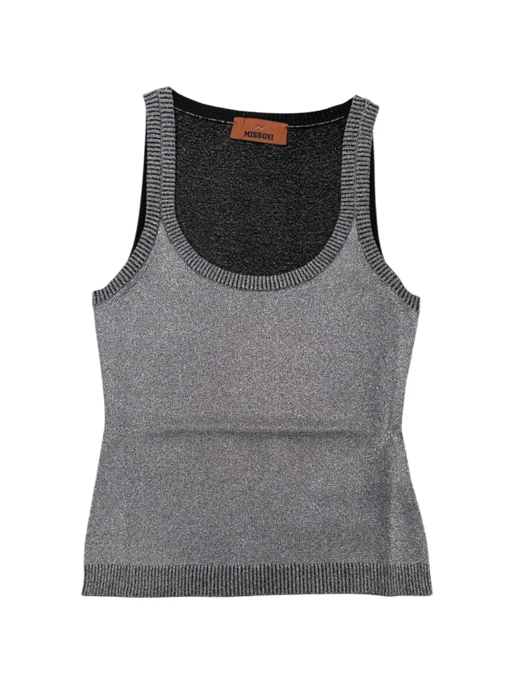 Missoni Ribbed-knit Top In Gray