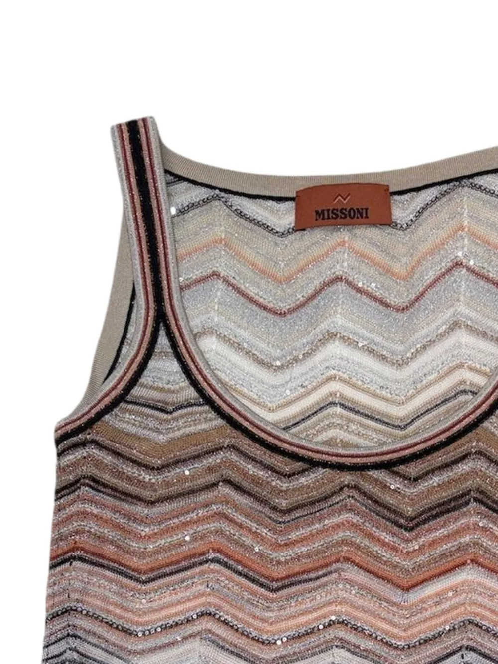 chevron-patterned top