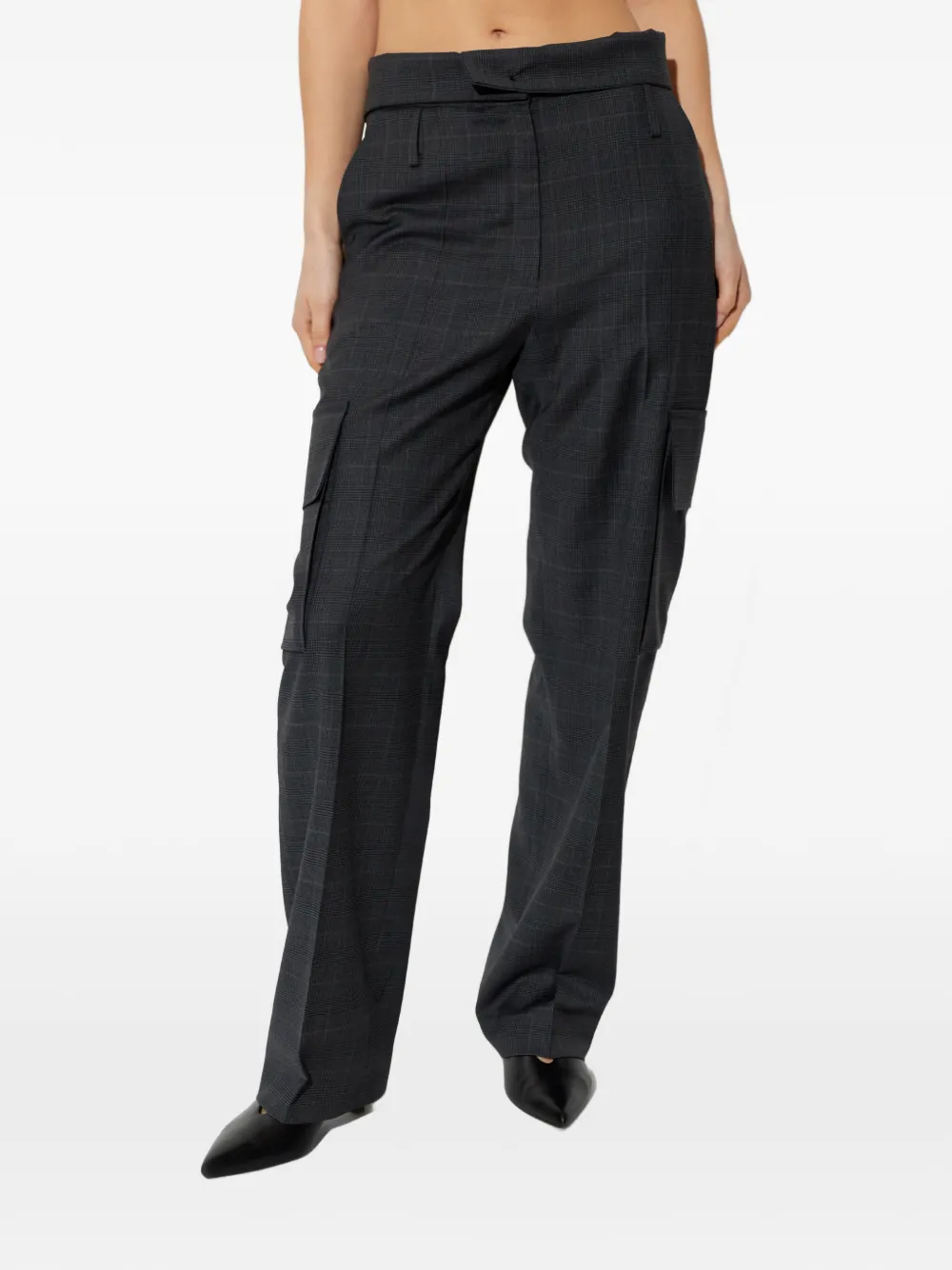 IRO Cruze geruite cargo broek Grijs