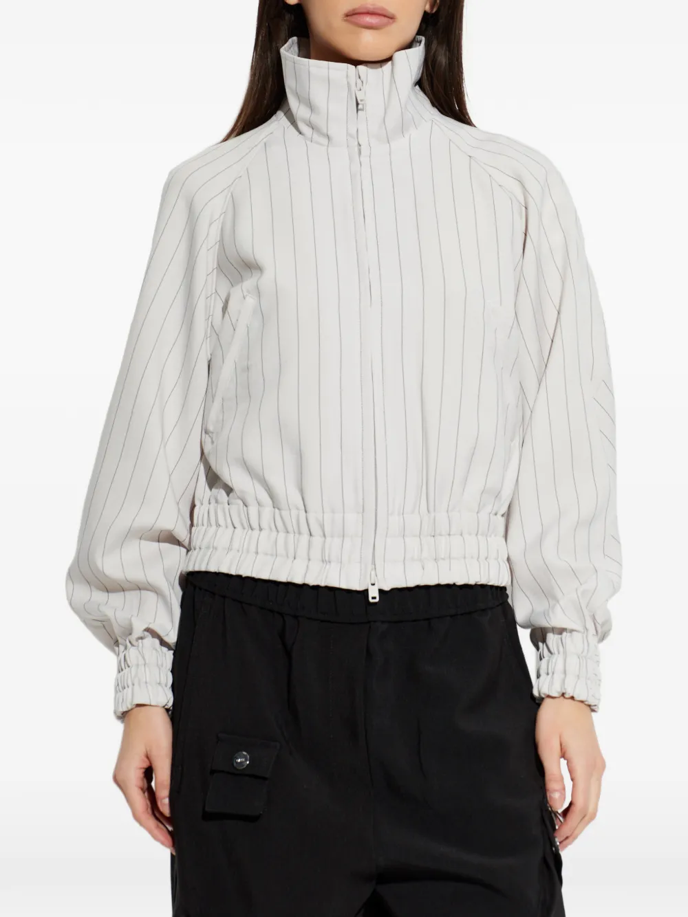  Y-3 Striped Zip-up Jacket - White 