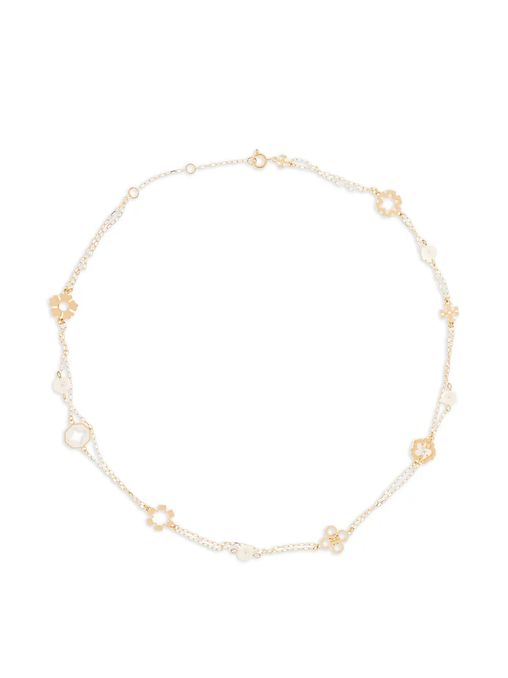 Tory Burch flower necklace - Oro
