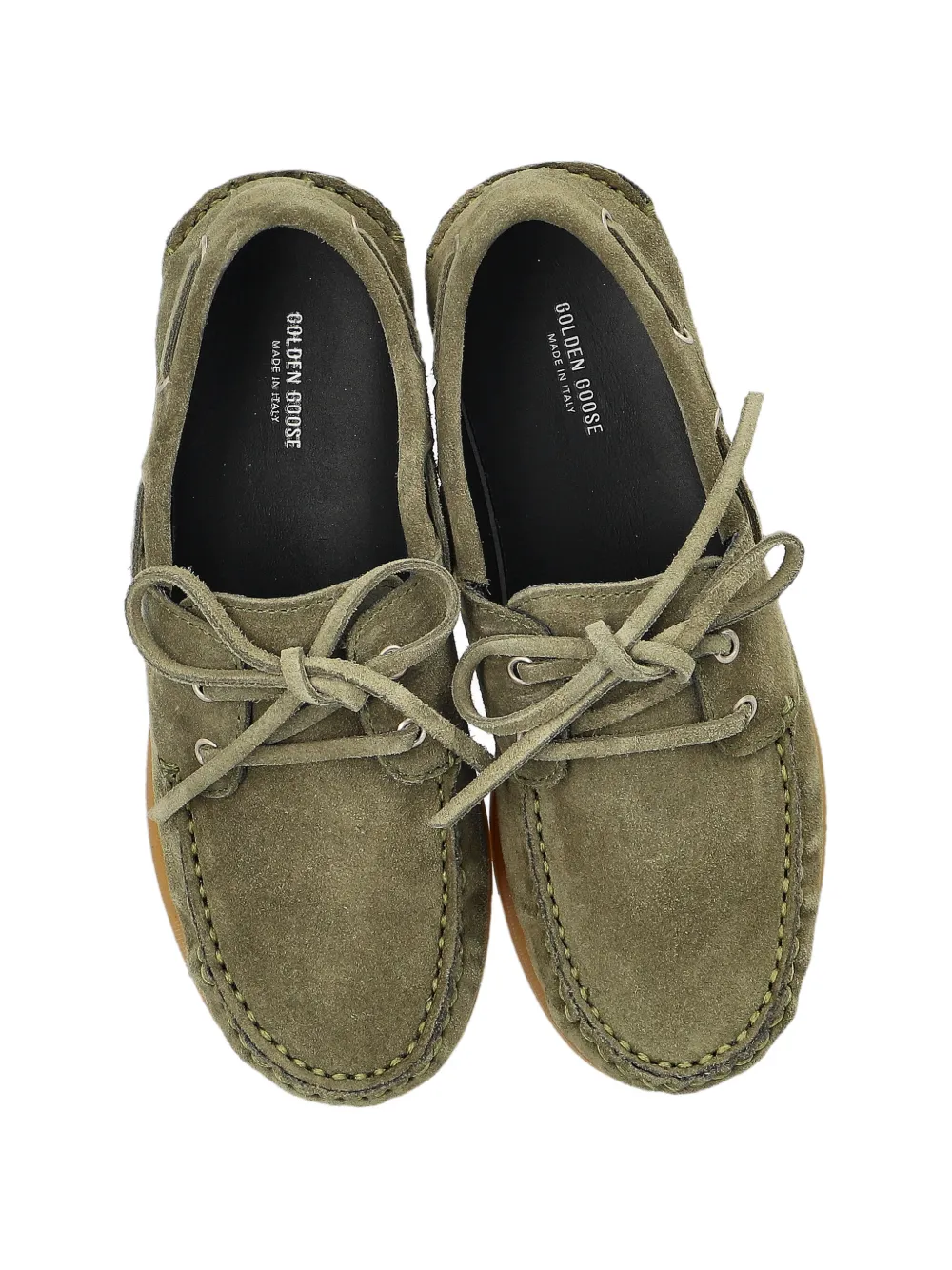 Golden Goose Kids Suède bootschoenen met veters Groen