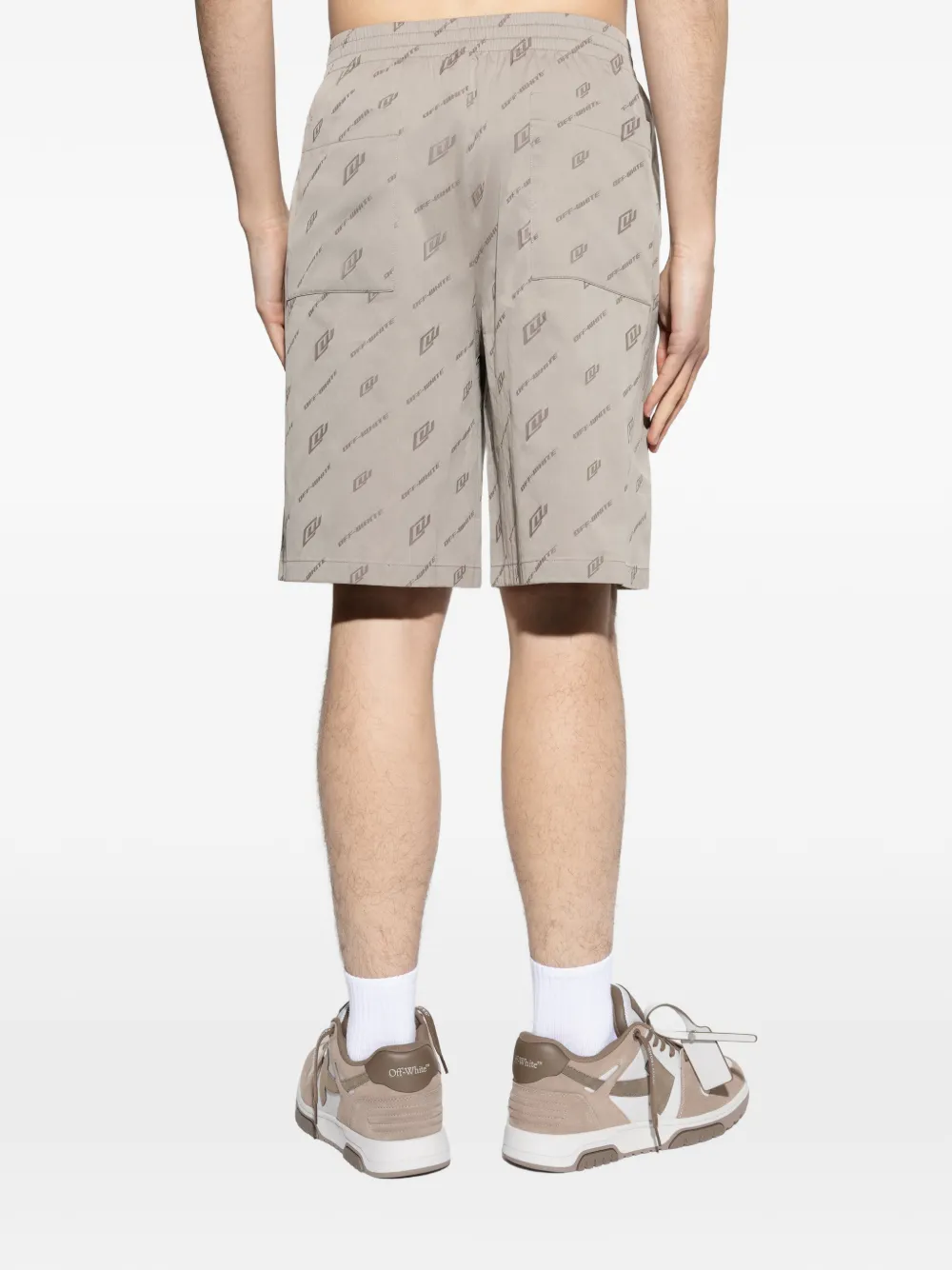 Off-White Shorts met logoprint Beige