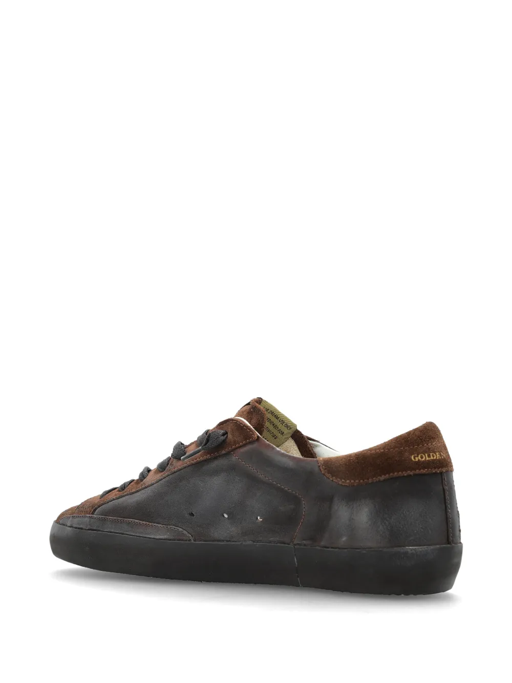 Golden Goose Super-Star leren sneakers met vlakken Zwart