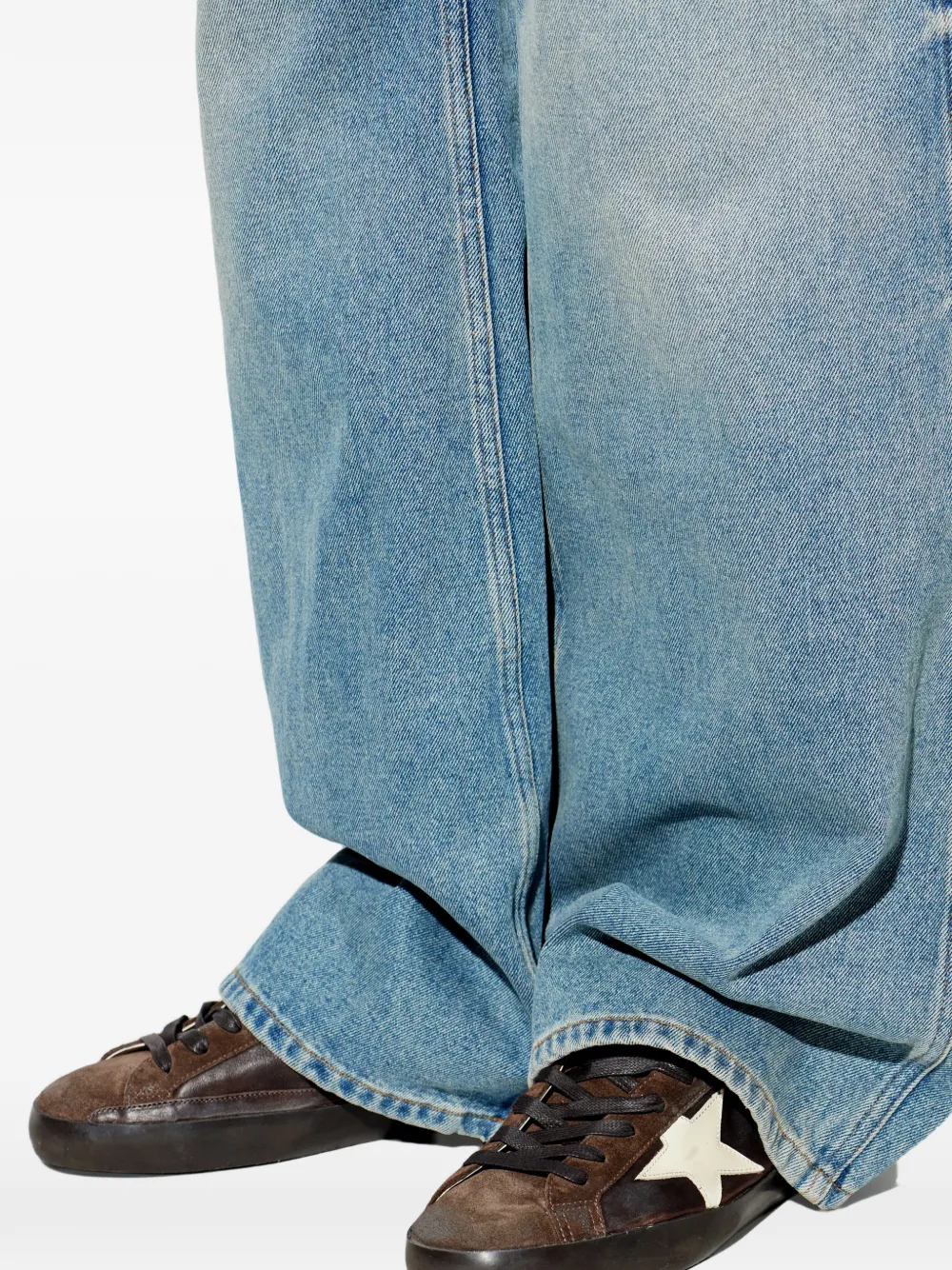 Golden Goose Super-Star leren sneakers met vlakken Zwart