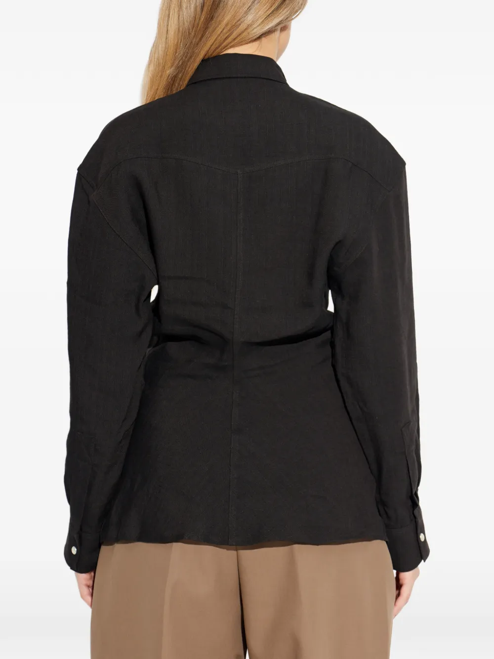 Studio Nicholson Blouse met zak met knopen Zwart