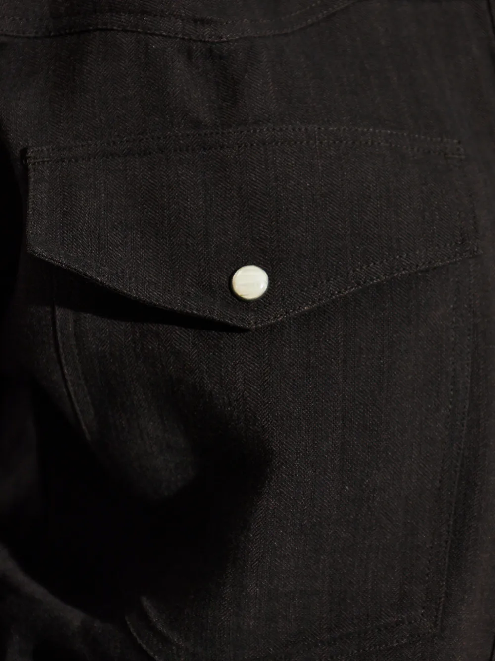 Studio Nicholson Blouse met zak met knopen Zwart