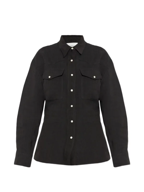 Studio Nicholson Buttoned Pocket Shirt in Black