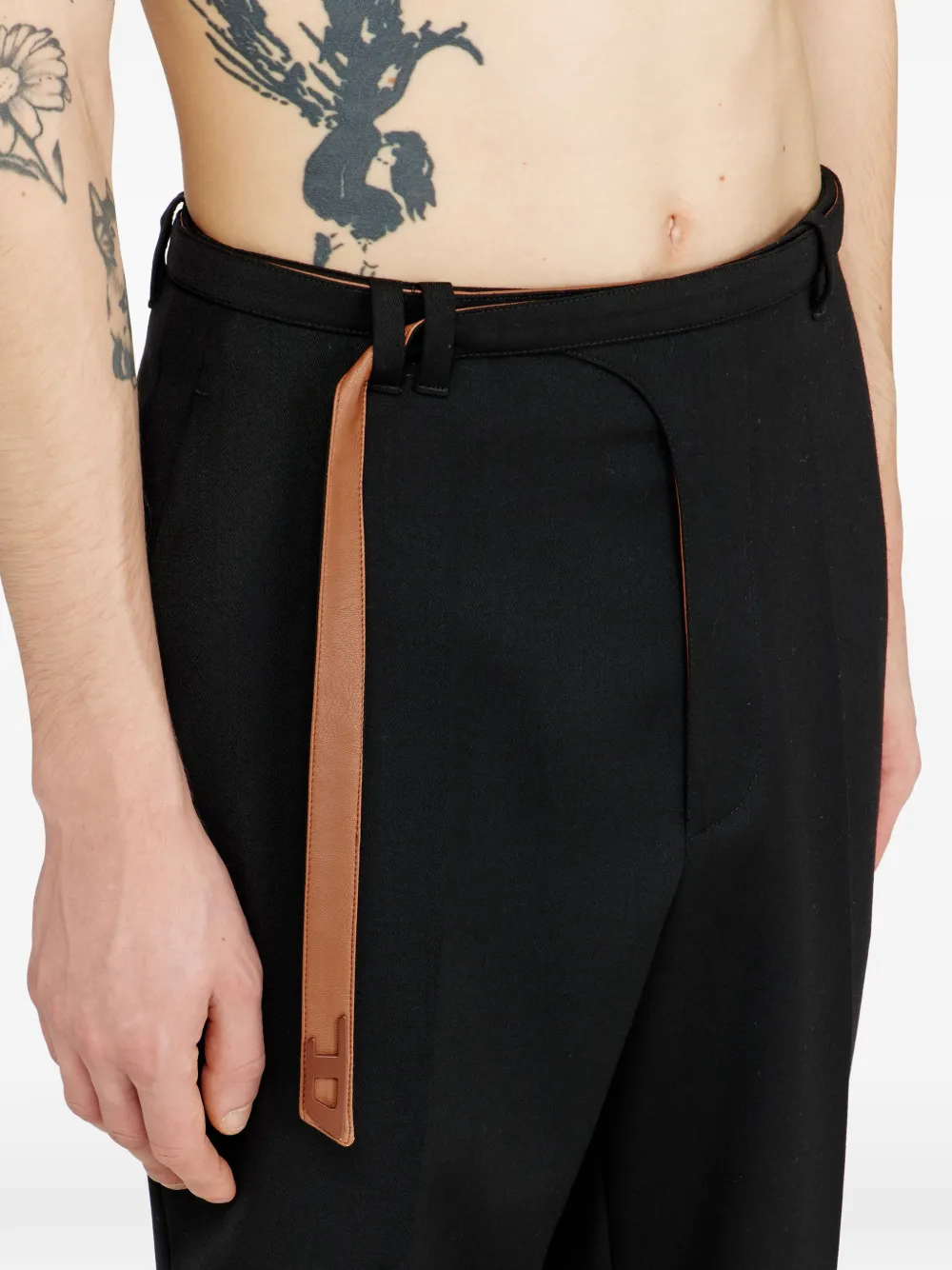 Diesel Broek met logo Zwart