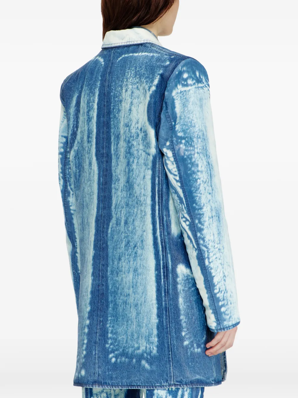 Diesel Jas met dubbele rij knopen en zak Blauw