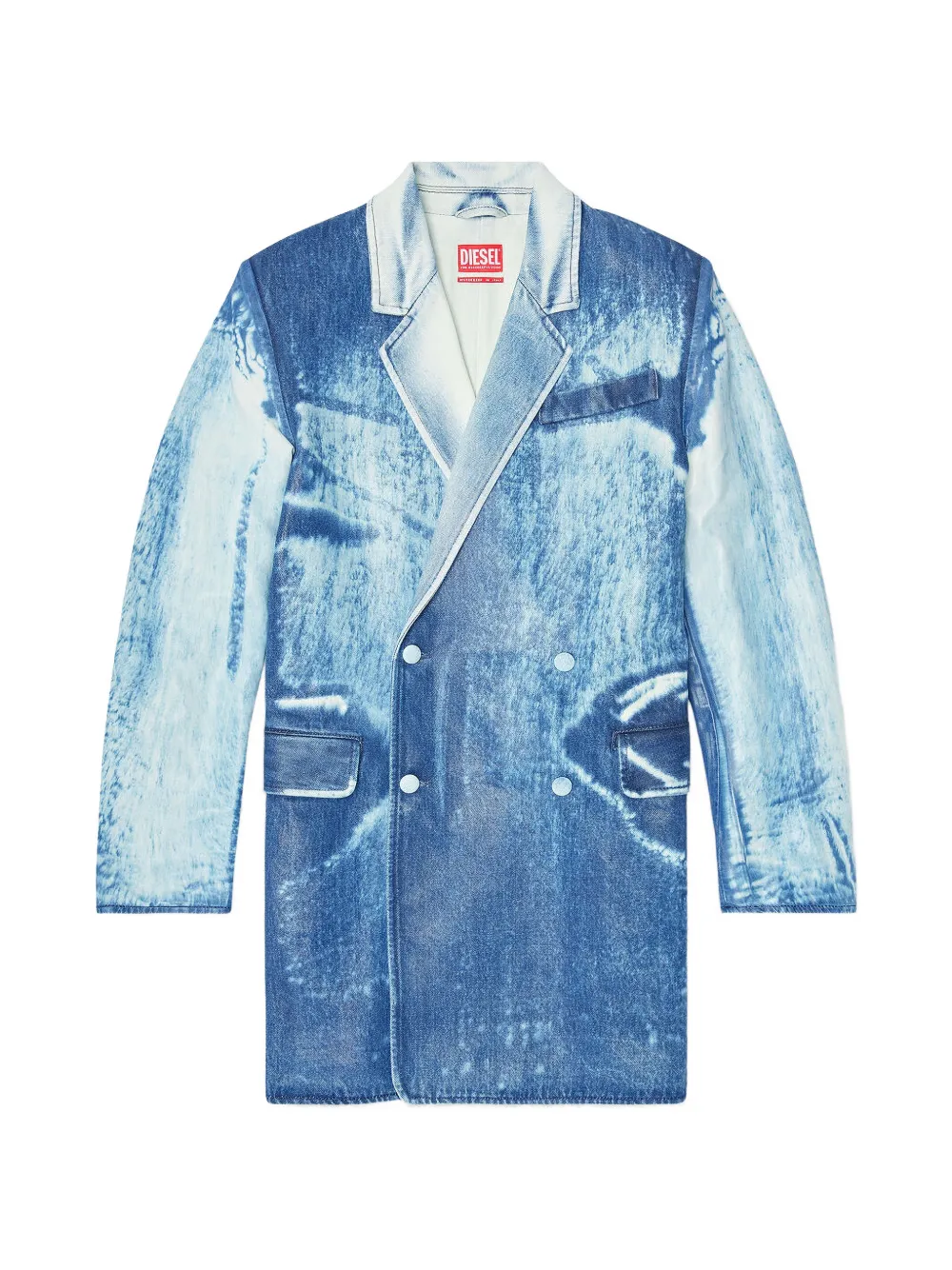 Diesel double-breasted pocket coat - Blau