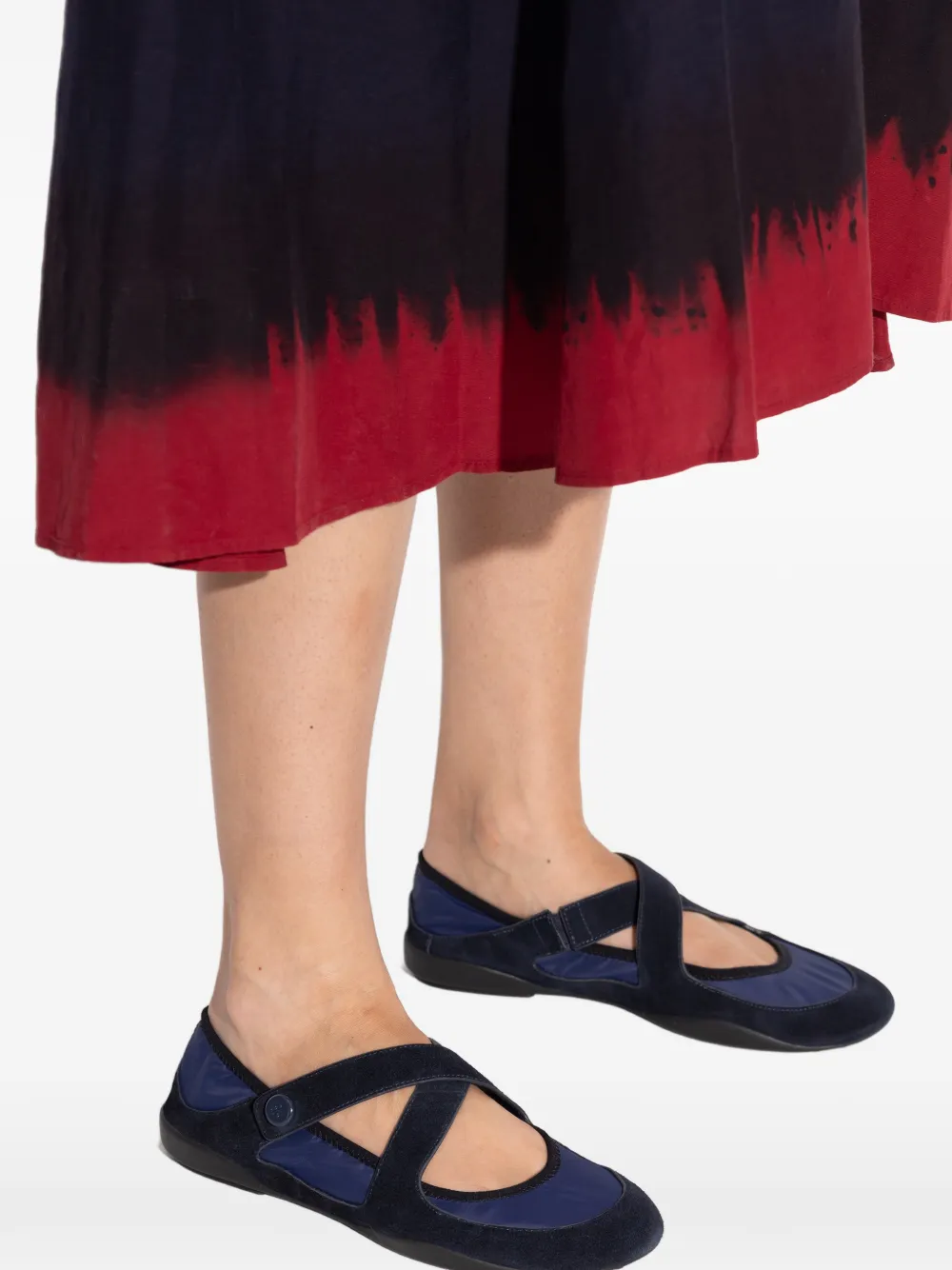 Tory Burch Romy round-toe strap ballet flats Blauw