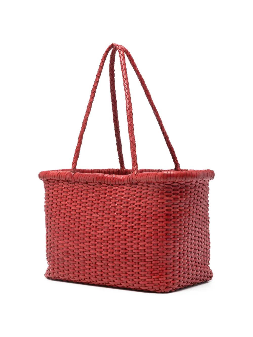  Dragon Diffusion Small Grace Basket Woven Tote Bag - Red 