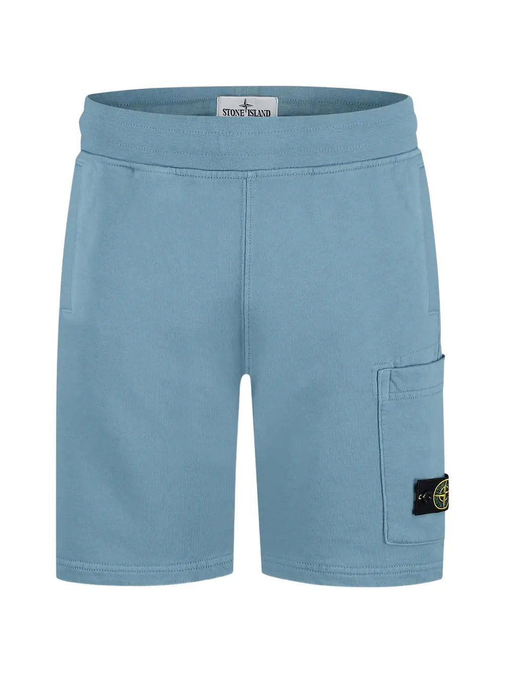 Stone Island Junior side-pocket logo-detail shorts - Blu
