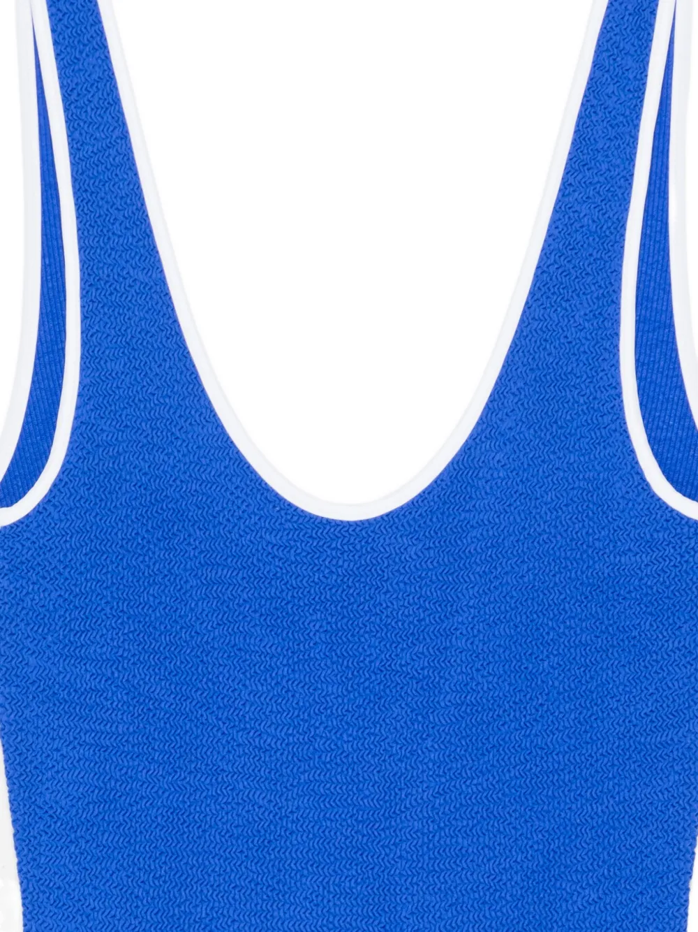  Hunza G Textured Trim Swimsuit - Blue 