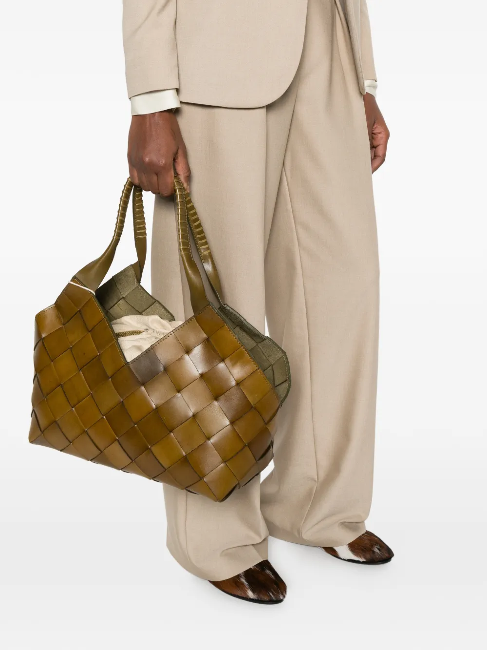 DRAGON DIFFUSION Castello woven leather tote bag | Image 2