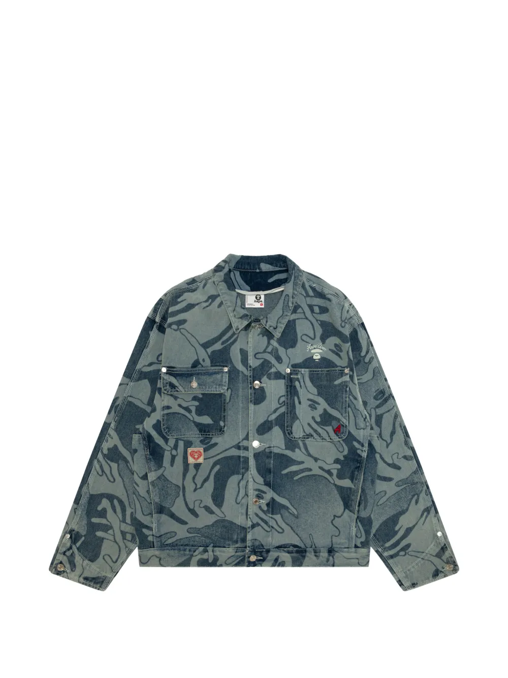 AAPE BY *A BATHING APE Jack met capuchon Blauw