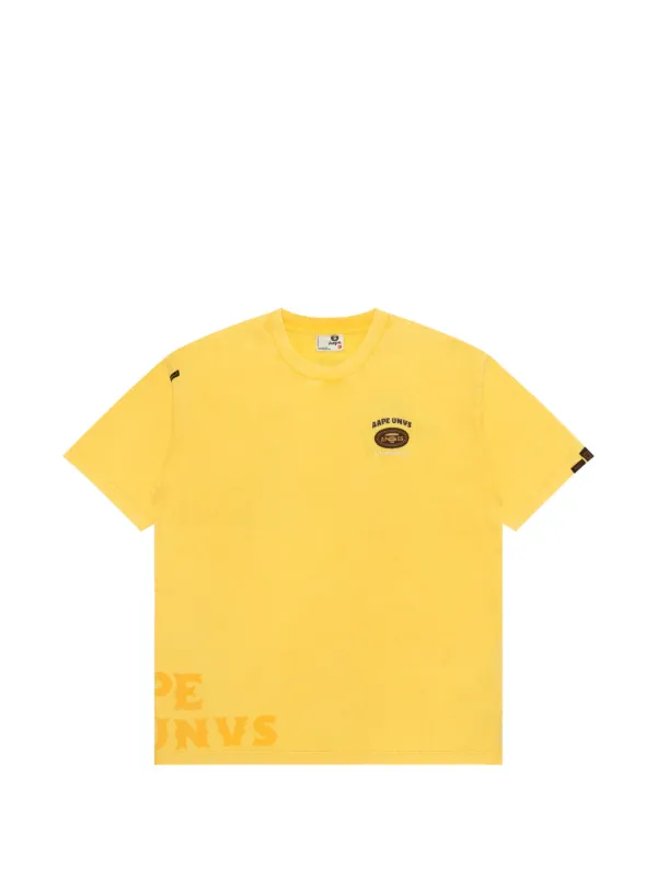 AAPE BY *A BATHING APE® logo-detail T-shirt | Yellow | FARFETCH