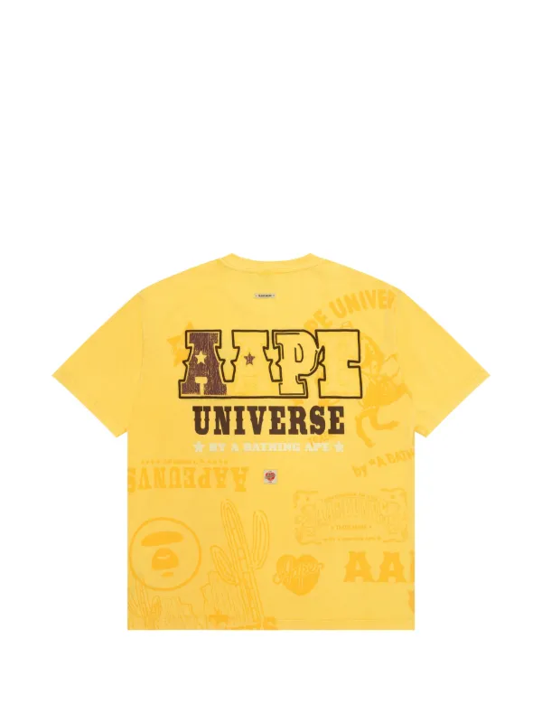 AAPE BY *A BATHING APE® logo-detail T-shirt | Yellow | FARFETCH