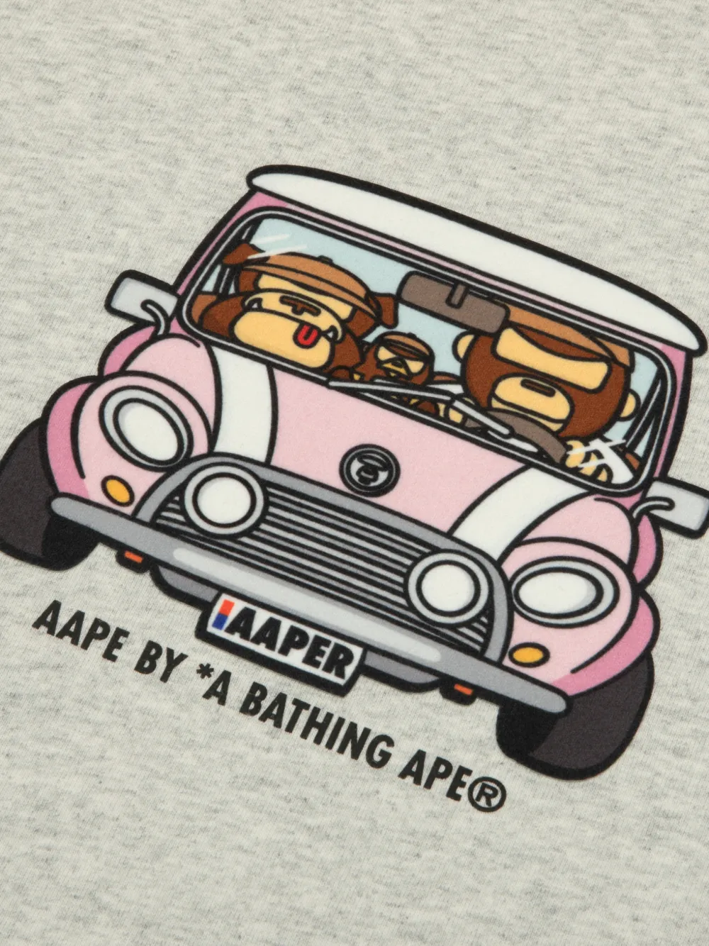 AAPE BY *A BATHING APE T-shirt met grafische print Grijs