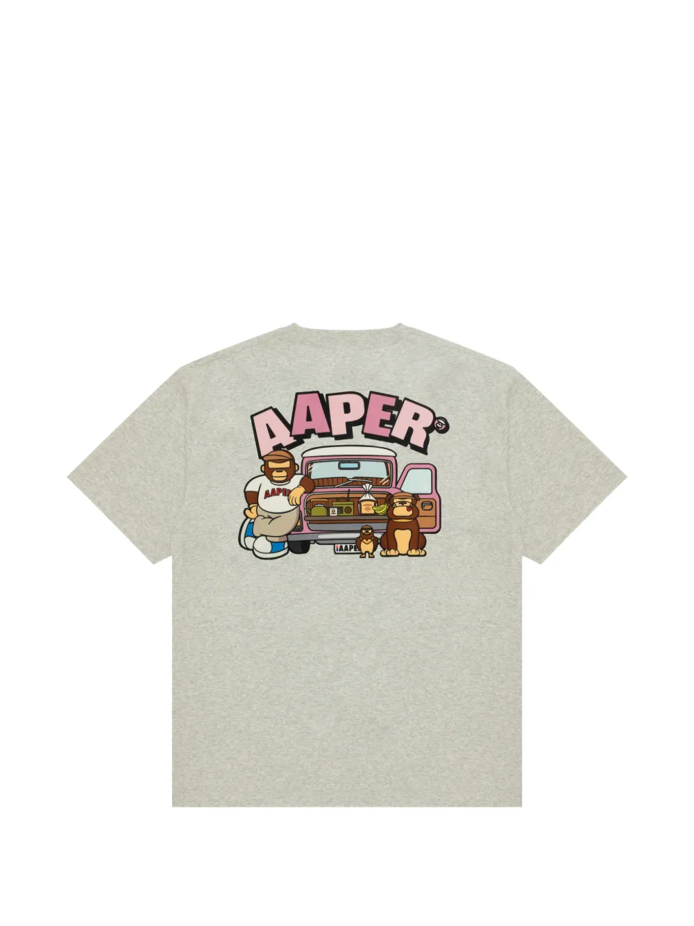 AAPE BY *A BATHING APE T-shirt met grafische print Grijs